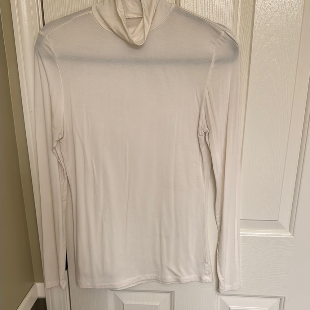 Cuddl Duds Cream Turtleneck Top